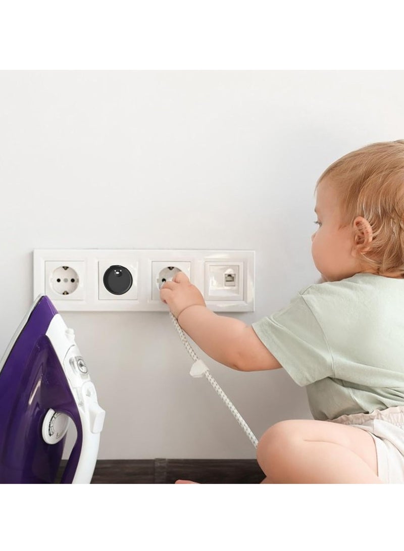 Baby Socket Cover, Silicone 2 Hole Electrical Socket Plug Cover, European Standard Protective Cover, Childproof Plug Protector, Silicone Socket Protective Cover, Electrical Socket Protection Against Electric Shock (Black)  - Image 5