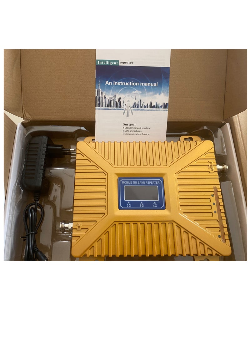 ماركة غير محددة "مقوى شبكة المنزل والمكتب ذهبي  - إشارة موثوقة ل 2G / 3G / 4G" مع هوائي 2CABLE 15MT و 5MT 18dBi 4G LTE في الهواء الطلق 698-2700 ميجا هرتز ، يغطي ما يصل إلى 500-2000 متر مربع.  - Image 2