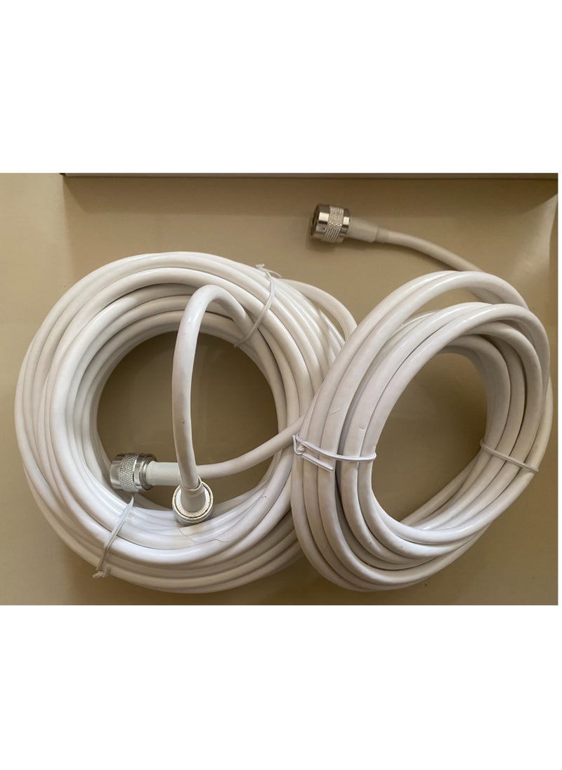 ماركة غير محددة "مقوى شبكة المنزل والمكتب ذهبي  - إشارة موثوقة ل 2G / 3G / 4G" مع هوائي 2CABLE 15MT و 5MT 18dBi 4G LTE في الهواء الطلق 698-2700 ميجا هرتز ، يغطي ما يصل إلى 500-2000 متر مربع.  - Image 3