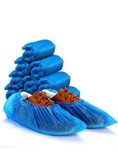 Y&D Foot Covers for Shoes, Blue Disposable Shoes Covers, Boot Cover Waterproof, Dust-proof, Non-slip, One Size Fit, Protect Your Carpets and Floors. Cleaning Accessories  - Image 1