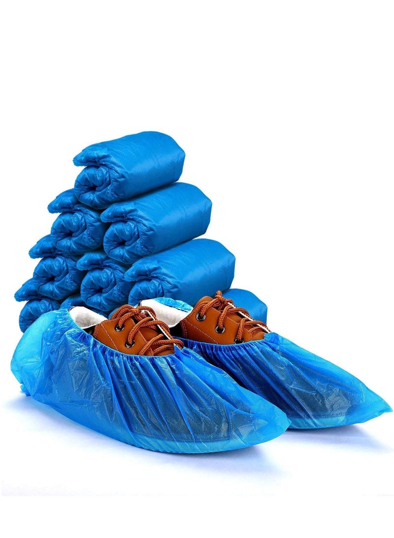 Y&D Foot Covers for Shoes, Blue Disposable Shoes Covers, Boot Cover Waterproof, Dust-proof, Non-slip, One Size Fit, Protect Your Carpets and Floors. Cleaning Accessories  - Image 1