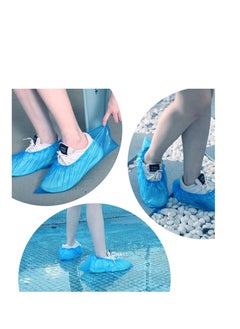 Y&D Foot Covers for Shoes, Blue Disposable Shoes Covers, Boot Cover Waterproof, Dust-proof, Non-slip, One Size Fit, Protect Your Carpets and Floors. Cleaning Accessories  - Image 3