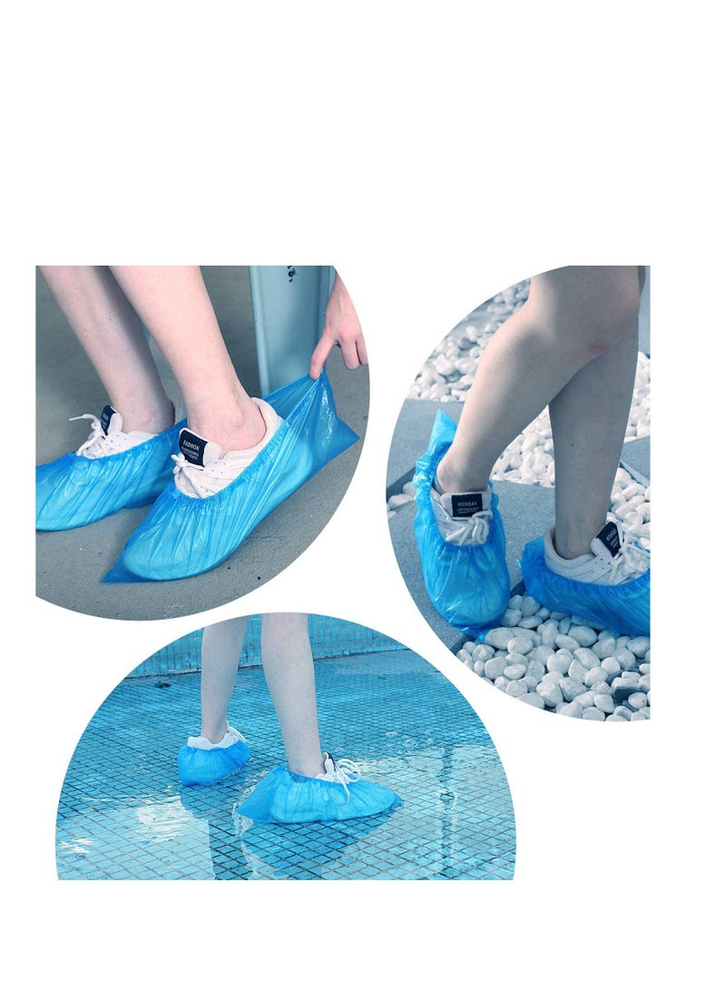 Y&D Foot Covers for Shoes, Blue Disposable Shoes Covers, Boot Cover Waterproof, Dust-proof, Non-slip, One Size Fit, Protect Your Carpets and Floors. Cleaning Accessories  - Image 3