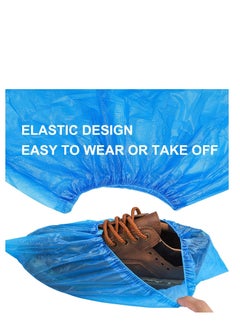 Y&D Foot Covers for Shoes, Blue Disposable Shoes Covers, Boot Cover Waterproof, Dust-proof, Non-slip, One Size Fit, Protect Your Carpets and Floors. Cleaning Accessories  - Image 4