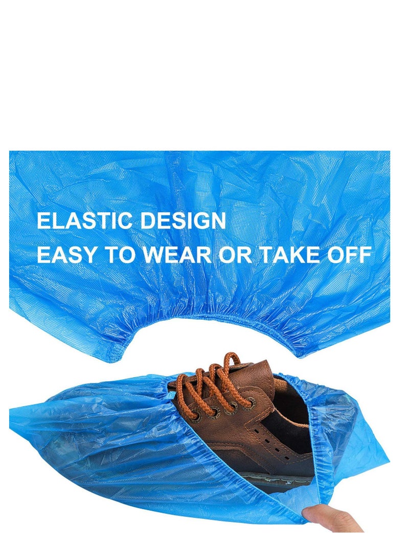 Y&D Foot Covers for Shoes, Blue Disposable Shoes Covers, Boot Cover Waterproof, Dust-proof, Non-slip, One Size Fit, Protect Your Carpets and Floors. Cleaning Accessories  - Image 4