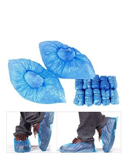 Y&D Foot Covers for Shoes, Blue Disposable Shoes Covers, Boot Cover Waterproof, Dust-proof, Non-slip, One Size Fit, Protect Your Carpets and Floors. Cleaning Accessories  - Image 2