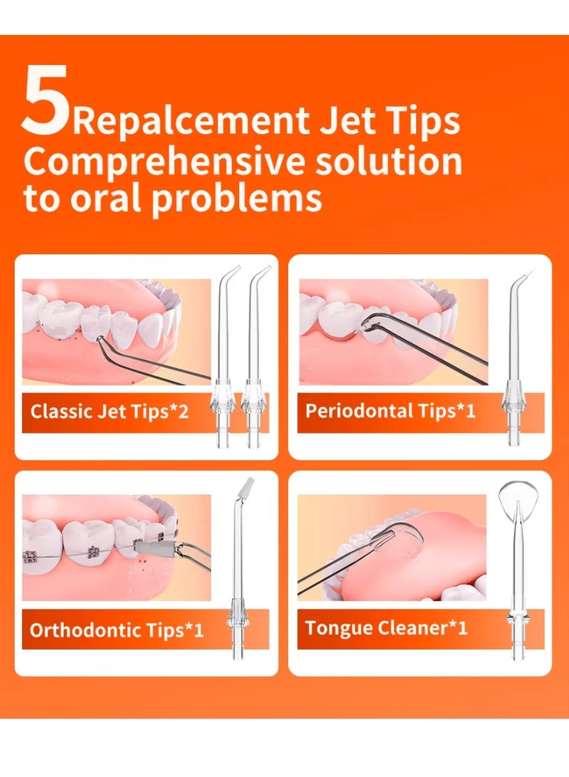 بلو فاير BlueFire جهاز تنظيف الأسنان بالماء وفرشاة الأسنان الكهربائية بتقنية IPX7 المقاومة للماء – سعة 300 مل، 5 أوضاع تنظيف، فوهة دوّارة 360° | تنظيف عميق للأسنان واللثة | جهاز محمول وقابل للشحن للاستخدام المنزلي والسفر | بطارية طويلة الأمد | يزيل الجير والبلاك ويقضي على رائحة الفم الكريهة ويحافظ على صحة اللثة - Image 5