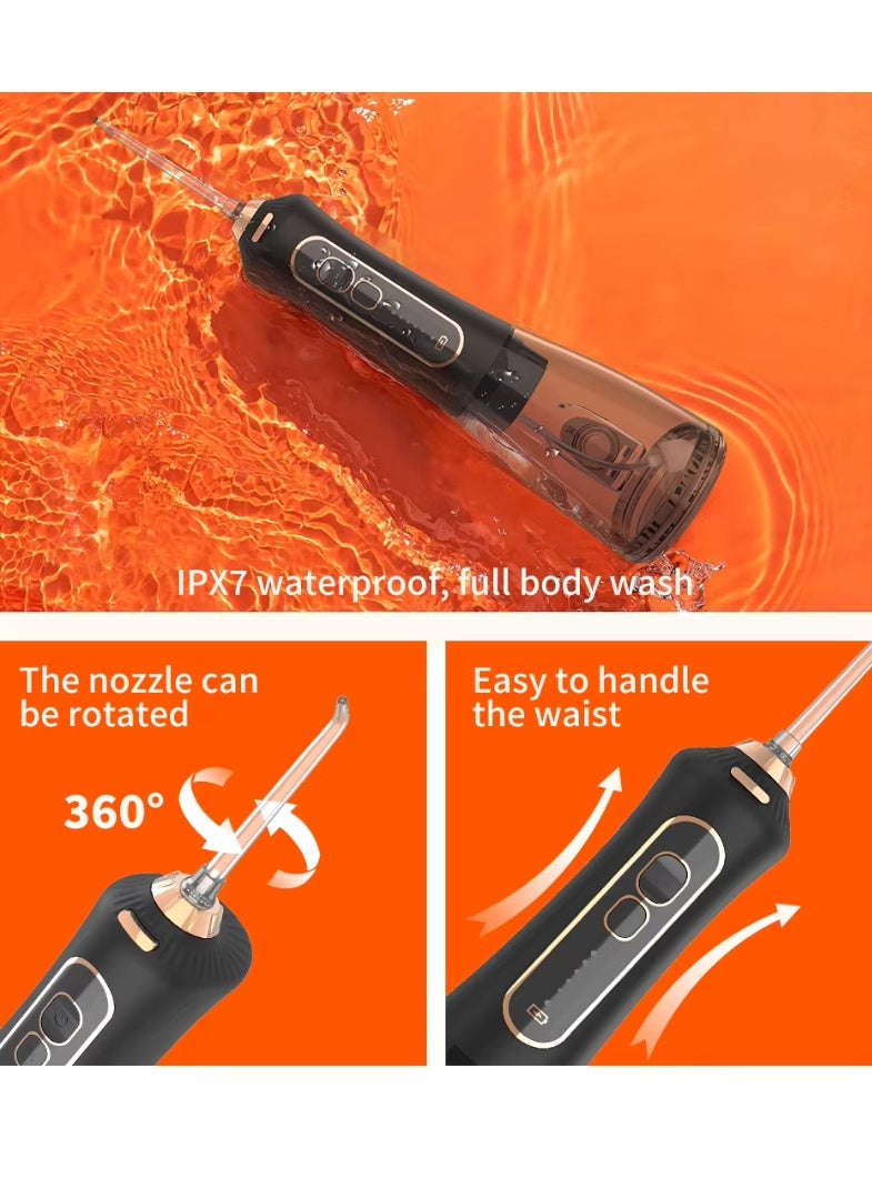 بلو فاير BlueFire جهاز تنظيف الأسنان بالماء وفرشاة الأسنان الكهربائية بتقنية IPX7 المقاومة للماء – سعة 300 مل، 5 أوضاع تنظيف، فوهة دوّارة 360° | تنظيف عميق للأسنان واللثة | جهاز محمول وقابل للشحن للاستخدام المنزلي والسفر | بطارية طويلة الأمد | يزيل الجير والبلاك ويقضي على رائحة الفم الكريهة ويحافظ على صحة اللثة - Image 3