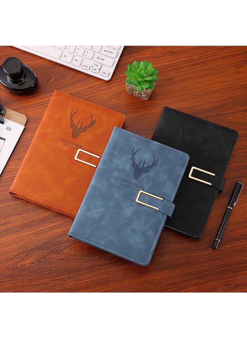LEFAFA - Notebook Journal, A5 Buckle Leather Ruled Notebooks 360 Pages Diary 100gsm Thick Paper Hardcover Notebook with Pocket for Work Men Woman, for Business Writing, Note Taking, School Office - Image 1