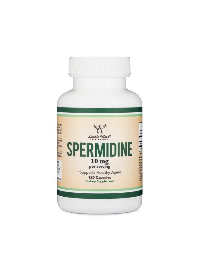 مكمل سبيرميدين (10 ملغ من 99% سبيرميدين 3HCL - تم اختباره من قبل جهة خارجية) 120 كبسولة - أقوى بأكثر من 100 مرة من مستخلص جنين القمح لغشاء الخلية وصحة التيلومير والشيخوخة من شركة دبل وود - Image 5