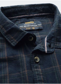 The Indian Garage Co Men Slim Fit Checkered Full Sleeves Spread Collar Casual Shirt  - Image 4