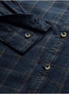 The Indian Garage Co Men Slim Fit Checkered Full Sleeves Spread Collar Casual Shirt  - Image 5