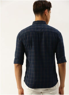 The Indian Garage Co Men Slim Fit Checkered Full Sleeves Spread Collar Casual Shirt  - Image 2