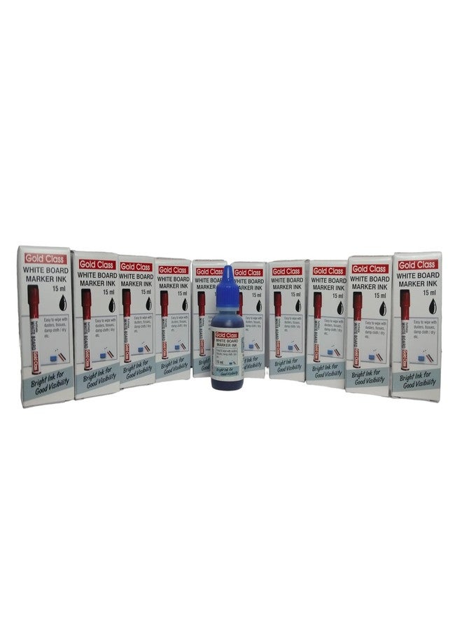 Gold Class Whiteboard Marker Ink 15ml - Blue (Pack of 10) | Refillable Ink for Whiteboards | Whiteboard Ink Bottle for Office, School, and Home - Image 3