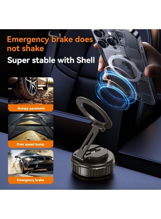 Magnetic Vacuum Car Phone Holder with Ultra Strong Stickiness [2025 Upgrade], 360° Rotatable for Dashboard/Windshield, Compatible with iPhone 16/15/14 Pro Max & Samsung Galaxy S24/S23/S22 Ultra, Strong Suction Phone Holder Car Accessories for All Car (Silver) - Image 5