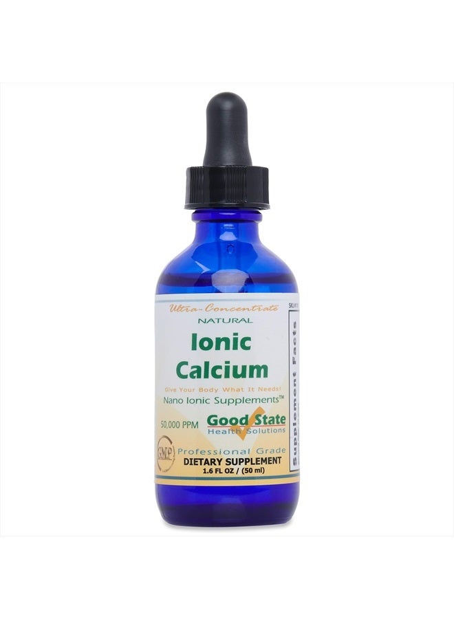 Good State Natural Ionic Calcium | Liquid Concentrate | Nano Sized Mineral Technology | Professional Grade Dietary Supplement | Supports Healthy Bones, Tendons & Ligaments | 1.6 Fl oz Bottle (50 mL) - Image 1