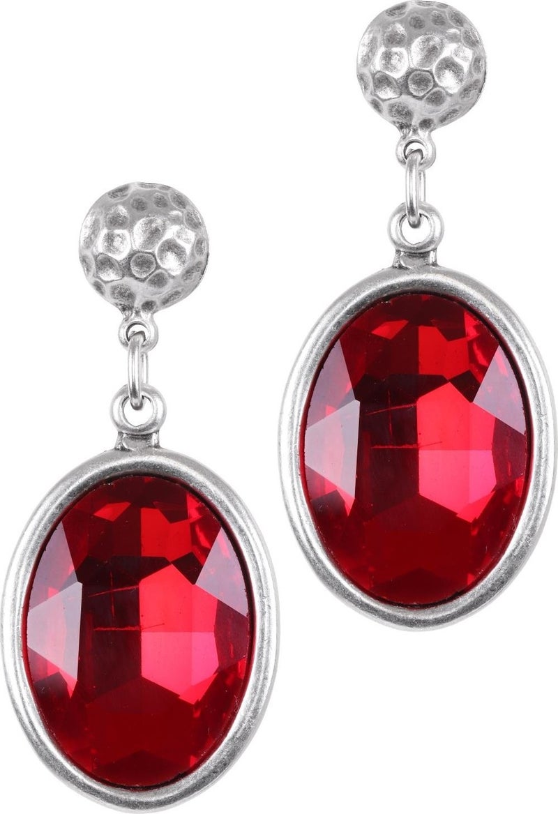 Labalaba Women's Antique Silver Plated Swarovski Stone Hurrem Earrings  - Image 1