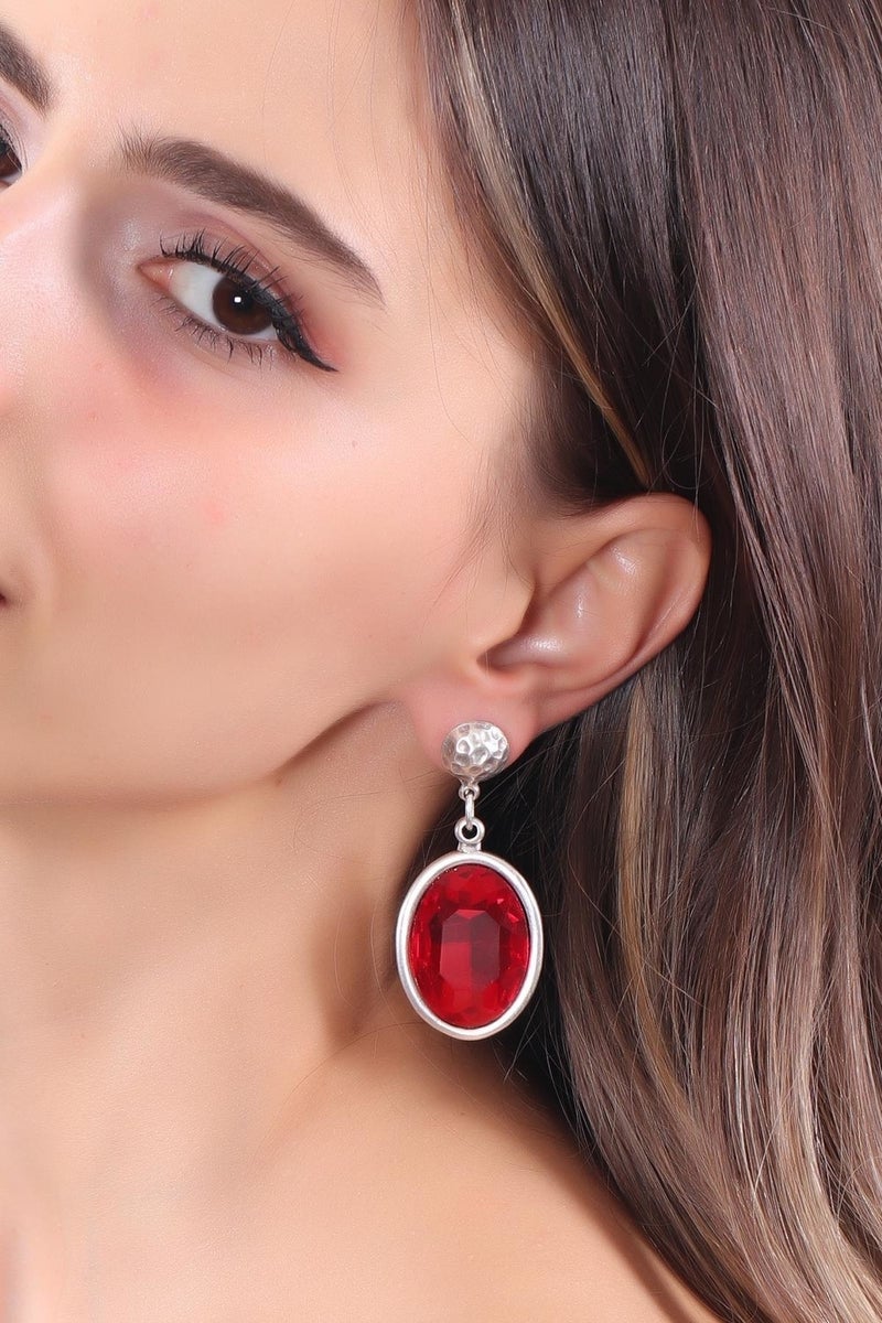 Labalaba Women's Antique Silver Plated Swarovski Stone Hurrem Earrings  - Image 4