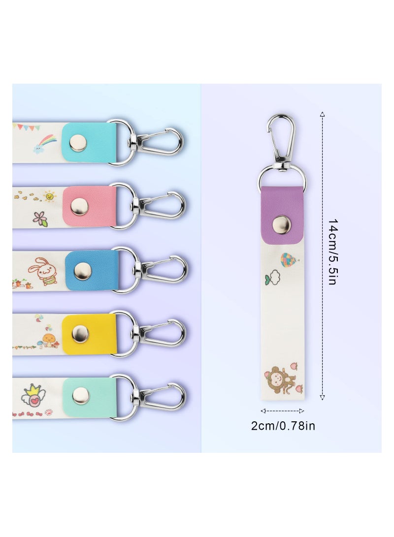 Zikra 6-Piece Backpack Name Key Ring Child Name Label Child Identity Bag Label Name - Image 2