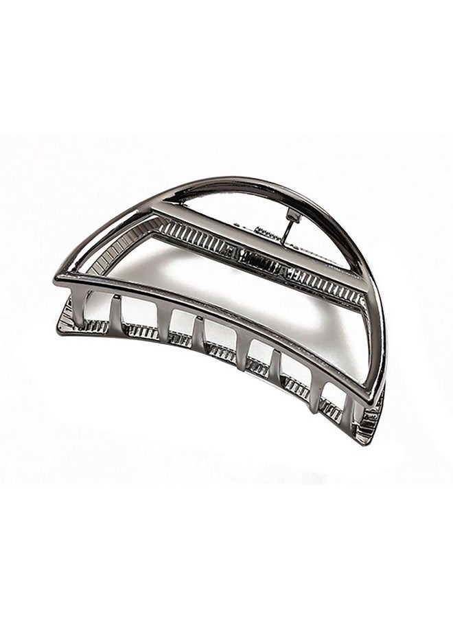 Fodattm Vintage Metal Hair Claw Hair Jaw Clips Hair Clamp Accessories For Women (Semicircle Black)  - Image 1