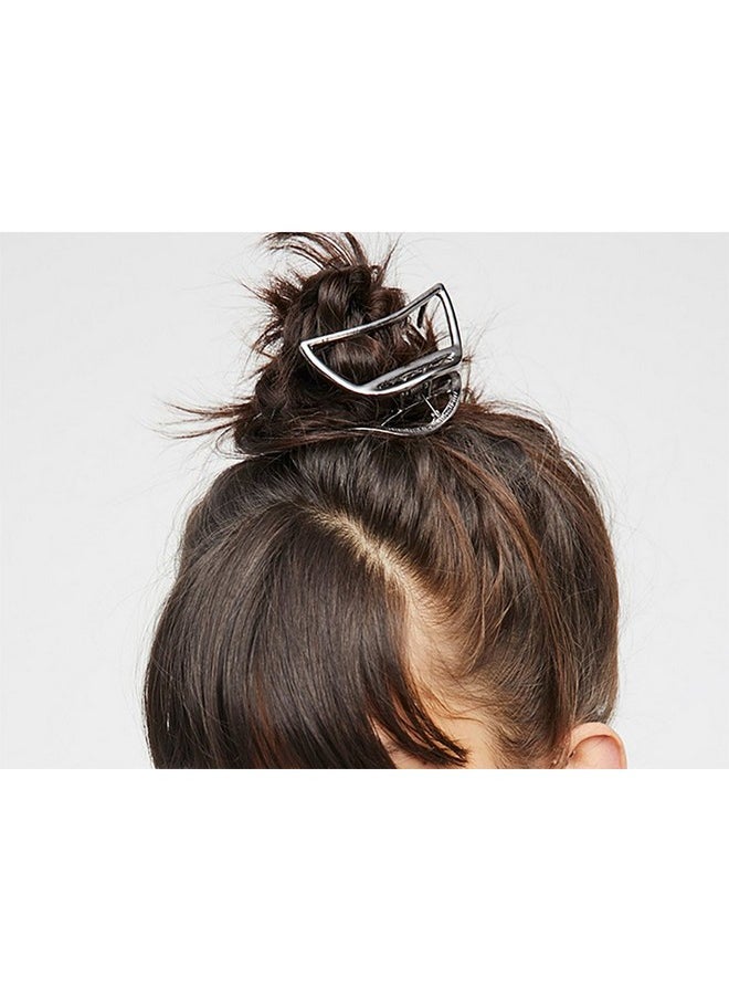 Fodattm Vintage Metal Hair Claw Hair Jaw Clips Hair Clamp Accessories For Women (Semicircle Black)  - Image 4