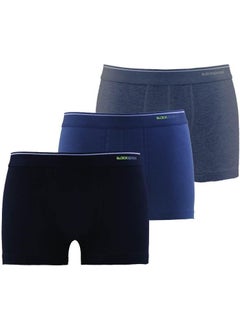 Blackspade Men's Boxer - Shorty 3 Pack Tender Cotton 9670 - Black Antra Melange Anthracite 