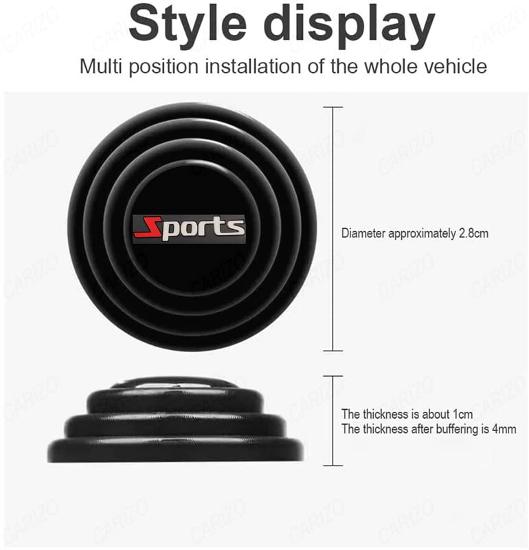 CARIZO Car Door Shock Absorber, (Pack of 8, Sports) Door Soundproof Stickers, Door Edge Guard Cushion Car Door Shock Absorbing Compatible with Maruti Alto K10 (Type-I) 2010-2014 - Image 2