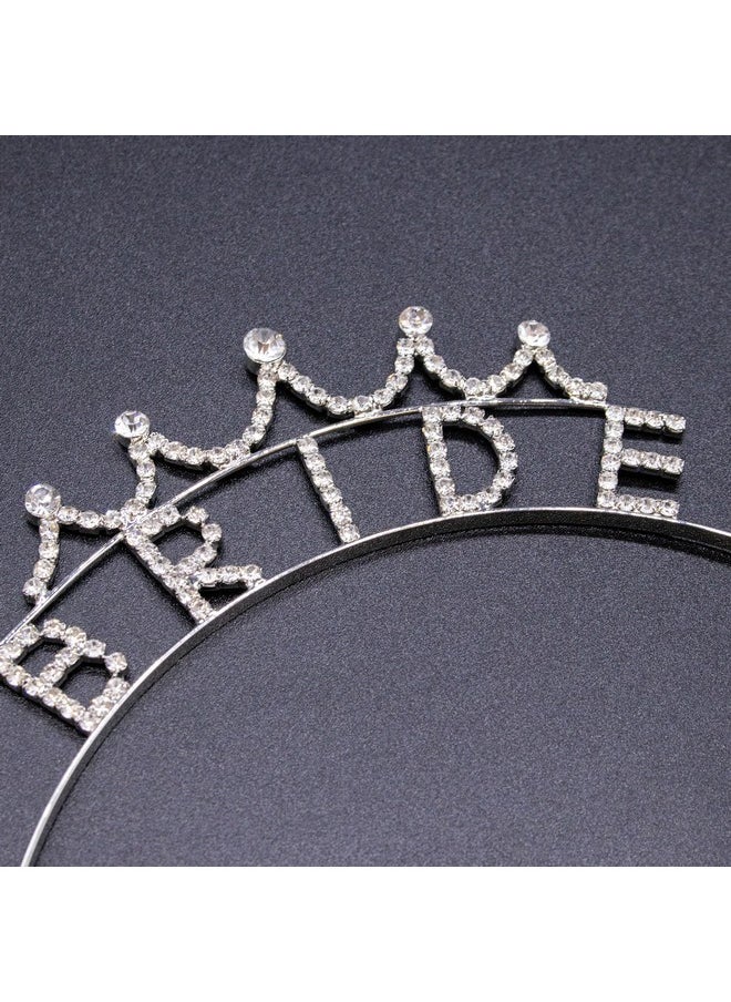 FROG SAC Bride Headband For Women Rhinestone Tiara Crown Hair Accessories  - Image 2