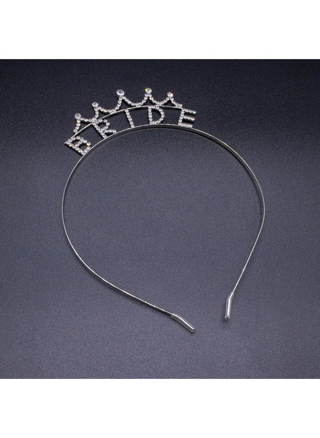 FROG SAC Bride Headband For Women Rhinestone Tiara Crown Hair Accessories  - Image 3