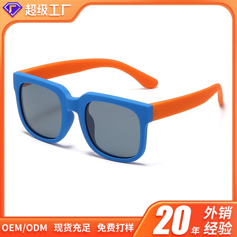 New Large Frame Folding Children'S Sunglasses Fashion Silicone Baby Polarized Sunglasses Uv-Proof Glasses Fashion - Image 3