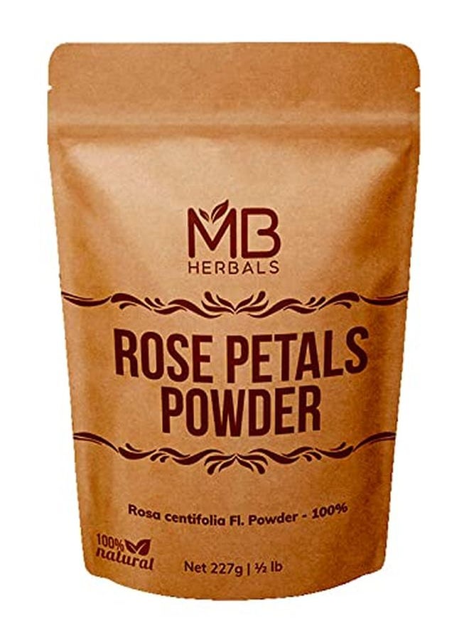 MB herbals - Rose Petals Powder 227G | Half Pound | 8 Oz | Rosa Centifolia | Kashmir Origin | For Natural Face Packs & Facial Mask Formulations | 100% Pure | Chemical-Free | Preservative-Free - Image 1
