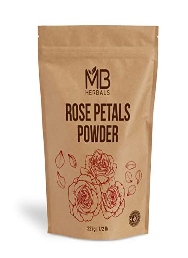 MB herbals - Rose Petals Powder 227G | Half Pound | 8 Oz | Rosa Centifolia | Kashmir Origin | For Natural Face Packs & Facial Mask Formulations | 100% Pure | Chemical-Free | Preservative-Free - Image 1