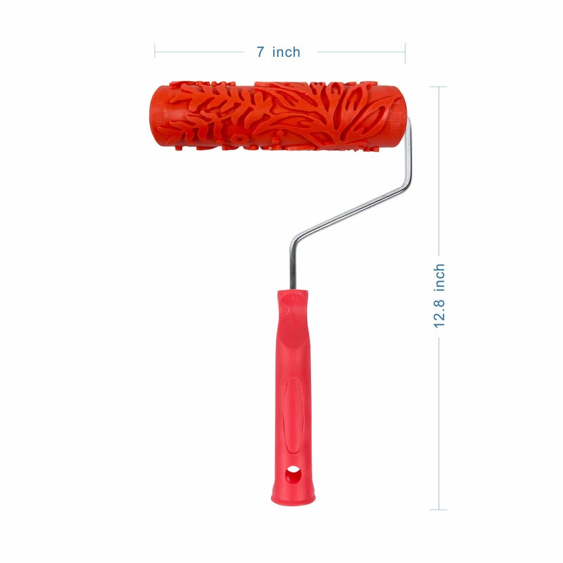 Nichiyo 7'' Texture Roller DIY Decorative Art Pattern Paint Roller Rubber Roller for Walls, Furnitures and Floors Decoration(EG075T) - Image 3