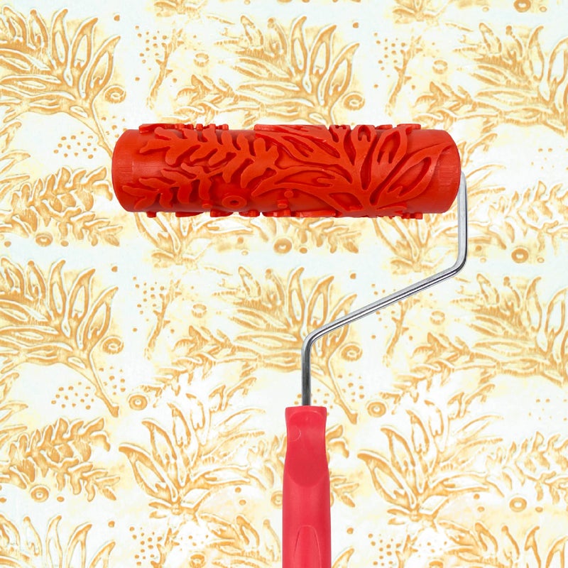 Nichiyo 7'' Texture Roller DIY Decorative Art Pattern Paint Roller Rubber Roller for Walls, Furnitures and Floors Decoration(EG075T) - Image 1