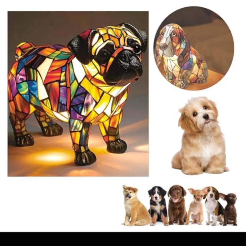 Vintage Table Lamps Home Decor LED Dog Series Tabletop Night Light Fun Gift for Dog Lovers - Image 4