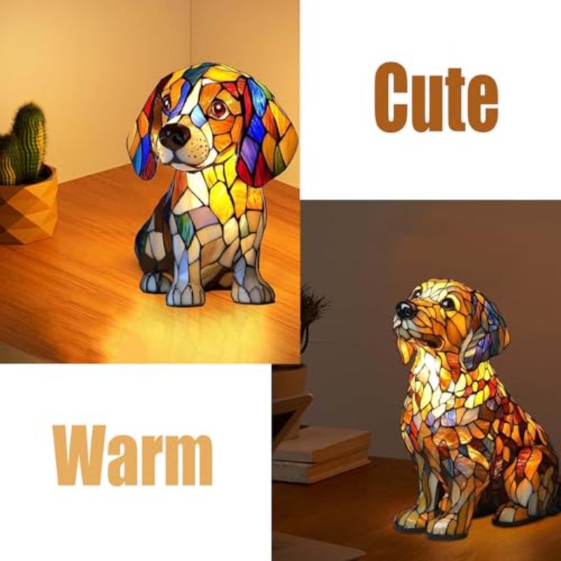 Vintage Table Lamps Home Decor LED Dog Series Tabletop Night Light Fun Gift for Dog Lovers - Image 2