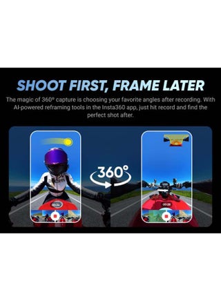 X4-8K Waterproof 360 Action Camera, 4K Wide-Angle Video, Invisible Selfie Stick Effect, Removable Lens Guards, 135 Min Battery Life, AI Editing, Stabilization, For Sports, Travel, Outdoor - view 5