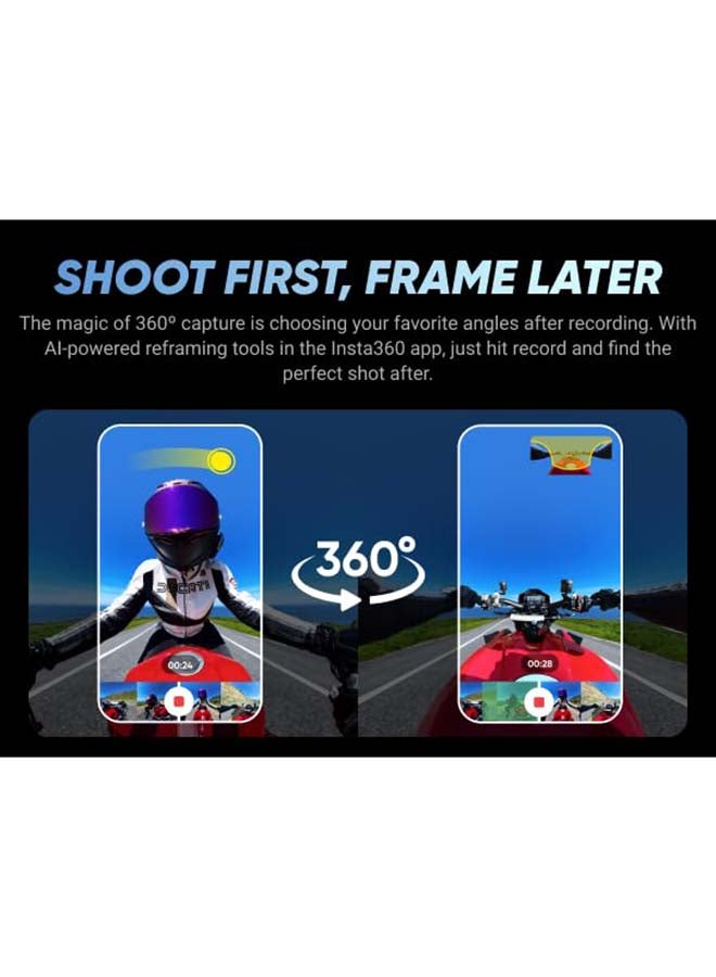 Insta360 X4-8K Waterproof 360 Action Camera, 4K Wide-Angle Video, Invisible Selfie Stick Effect, Removable Lens Guards, 135 Min Battery Life, AI Editing, Stabilization, For Sports, Travel, Outdoor - Image 5