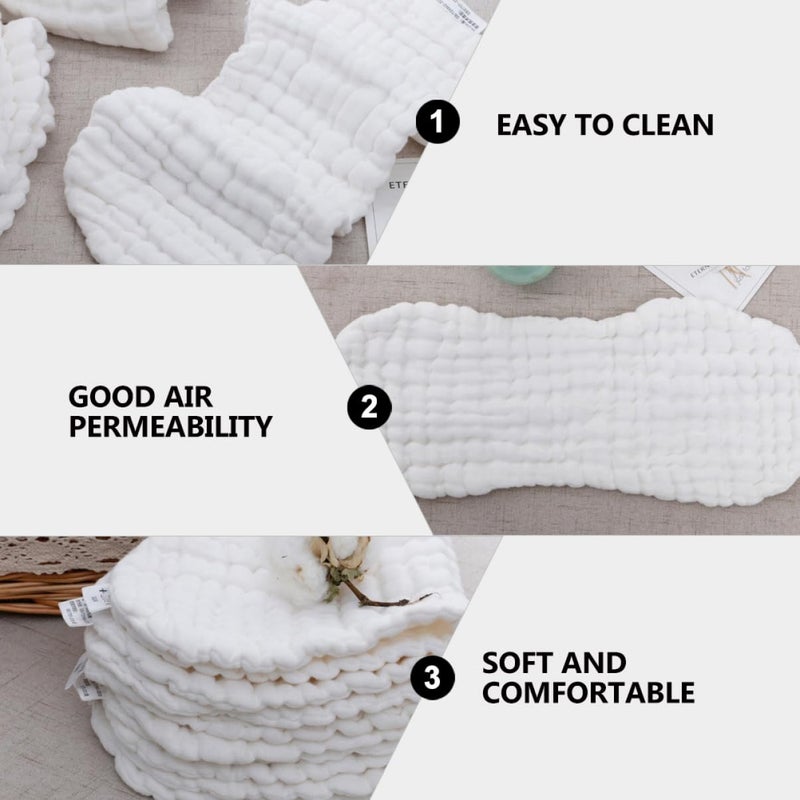 3Pcs Muslin Cotton Newborn Diaper Pad Washable Soft Absorbent Quick Dry Cushion - Image 4