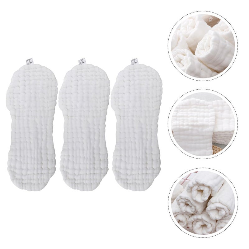 3Pcs Muslin Cotton Newborn Diaper Pad Washable Soft Absorbent Quick Dry Cushion - Image 5