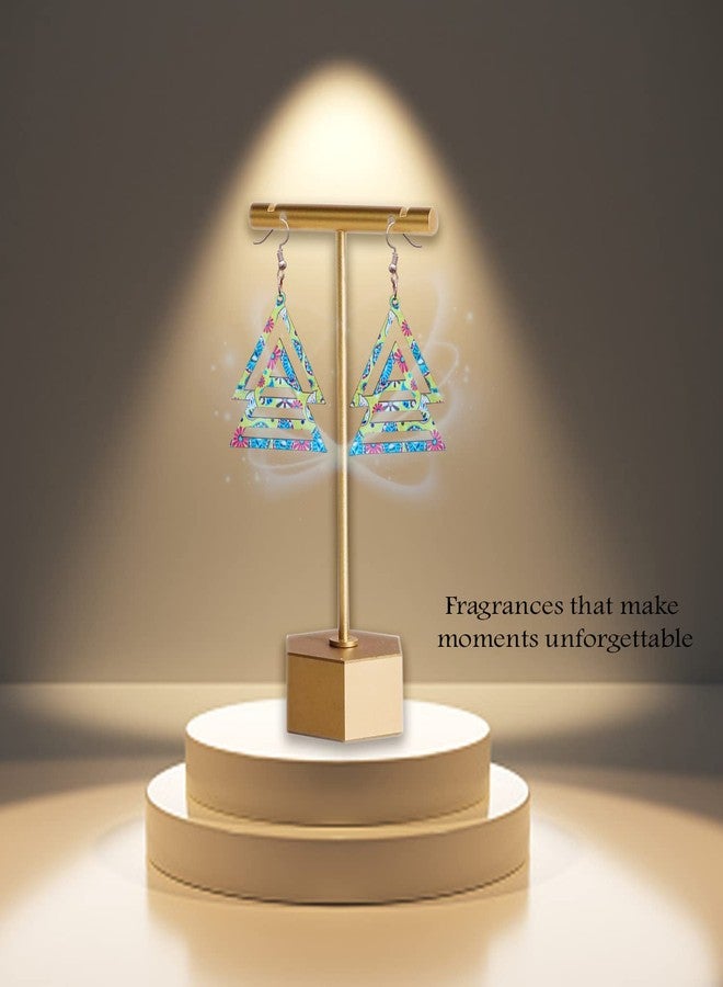 Arkit أقراط أركيت للنساء والفتيات، أقراط على شكل دمعة، أقراط خشبية عصرية مميزة، أقراط خشبية مقطوعة بالليزر، أقراط بتصميم هندسي مستوحى من التراث، أقراط عطرية (6، مجموعة ثلاثية) - Image 4