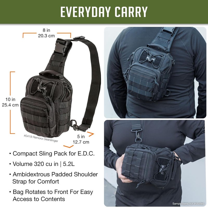Maxpedition Remora Gearslinger - Versatile Sling Backpack in Black - Image 3