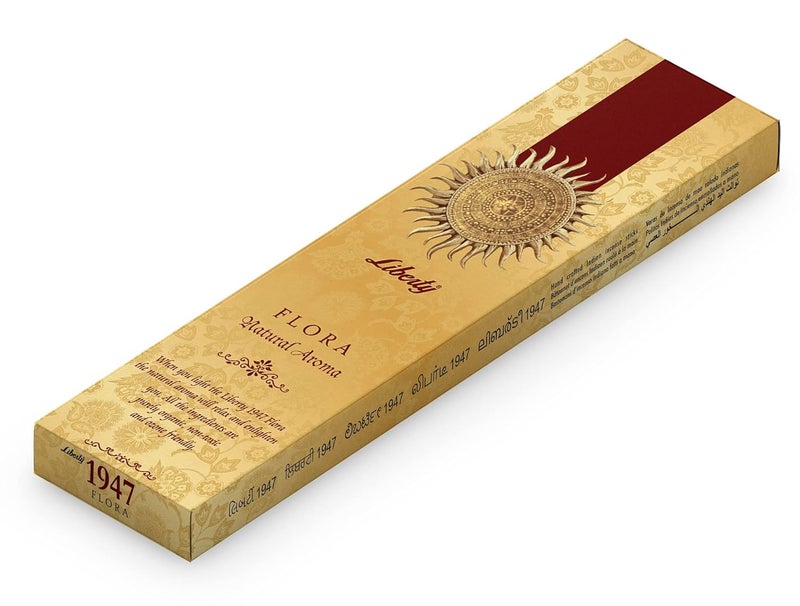 LIBERTY 1947 Flora Fragrance Aroma Sticks | Low Smoke Incense Sticks | Charcoal Free Agarbathi Eco-Pack - Combo Pack of 2 (30gm Per Pack) - Image 2