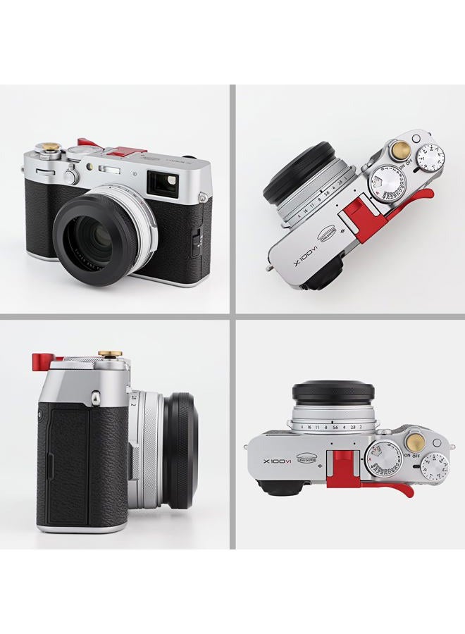 Haoge LH-X51B 2in1 All Metal Ultra-Thin Lens Hood with Adapter Ring Set for Fujifilm X100VI FinePix X100V Camera Accessories Black - Image 5