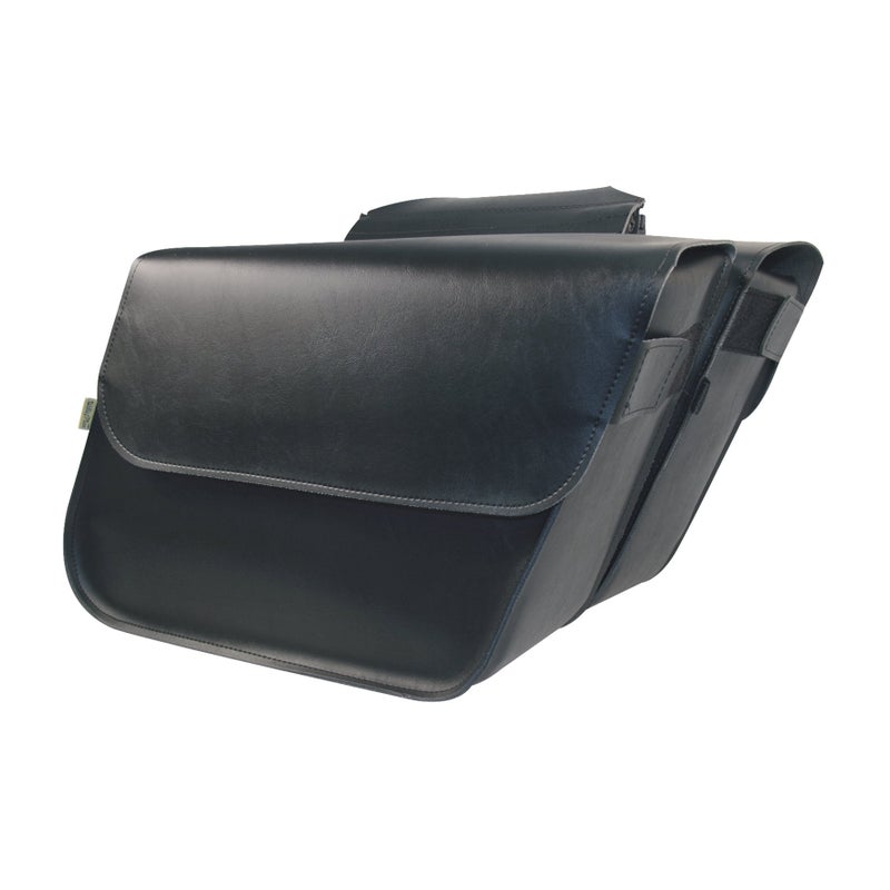 Dowco Willie & Max 58803-00 Raptor Series: Synthetic Leather Large Slant Motorcycle Saddlebag Set, Black, Universal Fit, 37.5 Liter Capacity - Image 4