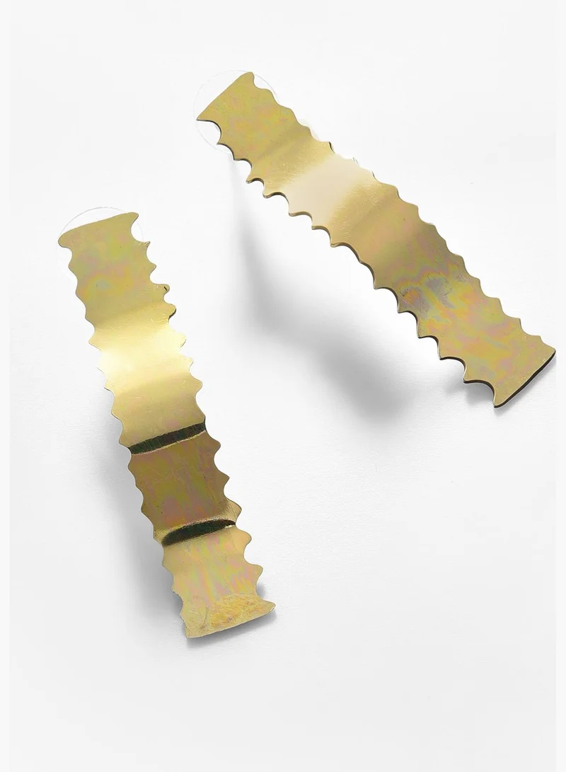 SOHI Gold Plated Designer Geometric Studs