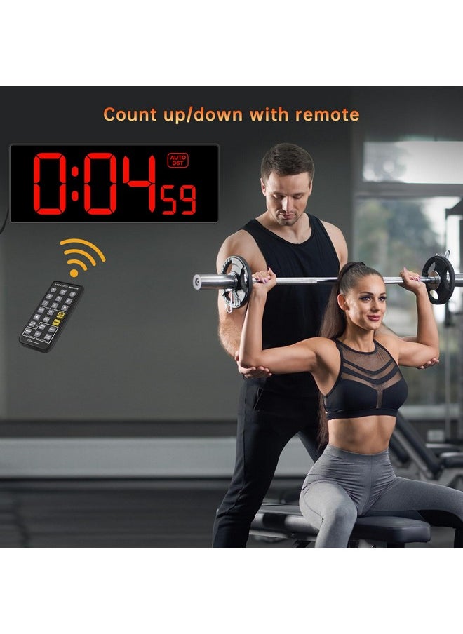 Soobest Soobest Digital Wall Clock with Seconds for Gym, Remote Countdown Timer Large LED Display 5 Dimmer  - Image 4