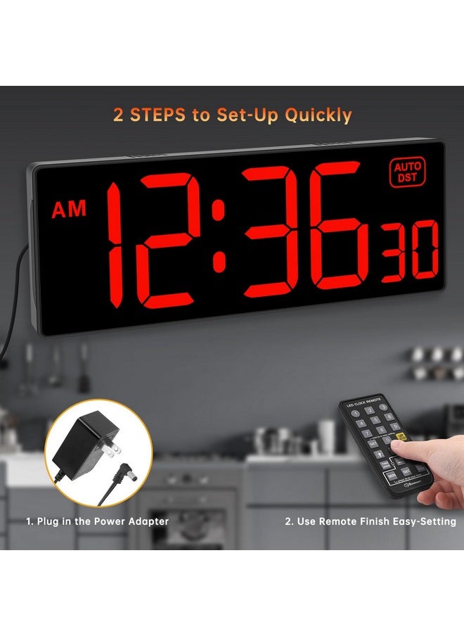 Soobest Soobest Digital Wall Clock with Seconds for Gym, Remote Countdown Timer Large LED Display 5 Dimmer  - Image 5