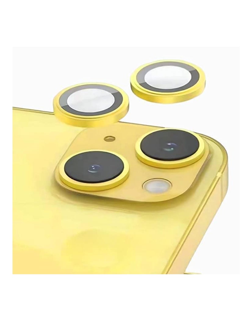 DIGI CORE مجموعة حماية كاملة لجهاز آيفون 14 بلس، واقي شاشة 3 عبوات 6.7 بوصة حواف منحنية 2.5D مع عدسة كاميرا آيفون 14 بلس وورقة شفافة من PVC مضادة للخدش (آيفون 14 بلس، أصفر) - Image 5