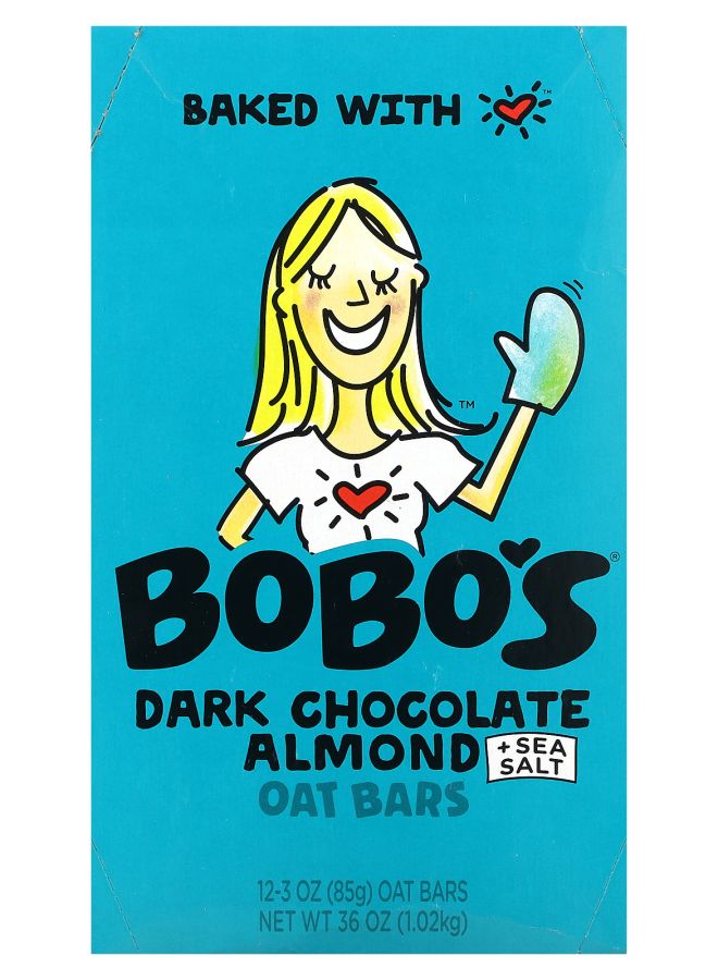 Dark Chocolate Almond + Sea Salt Oat Bars 12 Bars 3 oz (85 g) Each